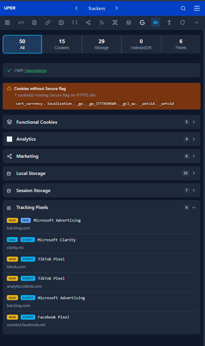 UPER SEO Auditor - CMP Detection