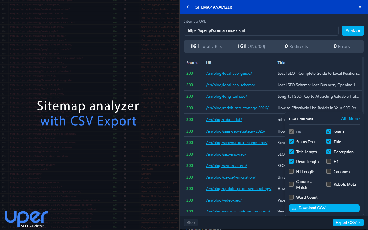 Sitemap Analyzer